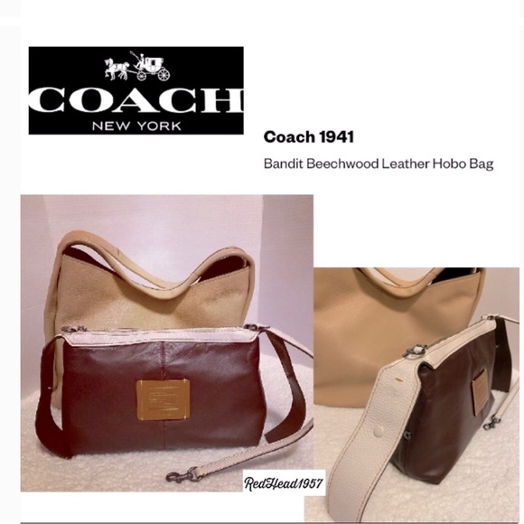 Coach 1941 Legacy Glovetanned Leather Bandit Beechwood HoBo Shoulder bag 🥰♥️ 👜 - Picture 7 of 11